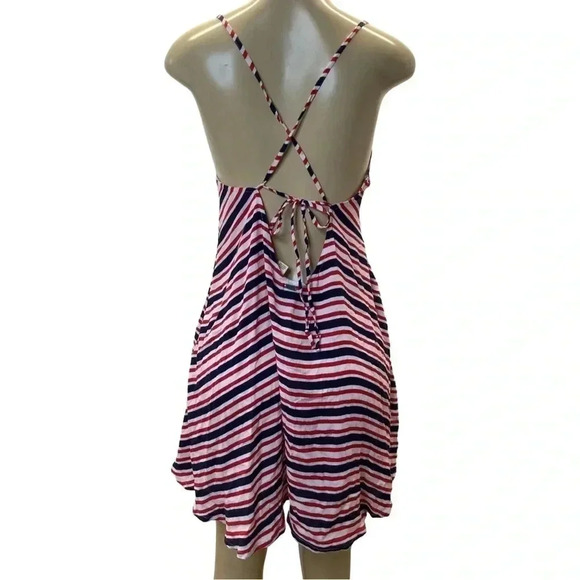 Roxy Striped Swimsuit Cover Dress Size Medium New With Tags - Picture 3 of 6